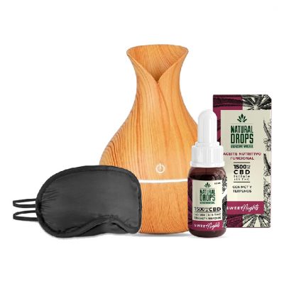 KIT RECUPERA TU SUEÑO - Gotas Sweet Nights + Humidificador con esencia de lavanda + Antifaz